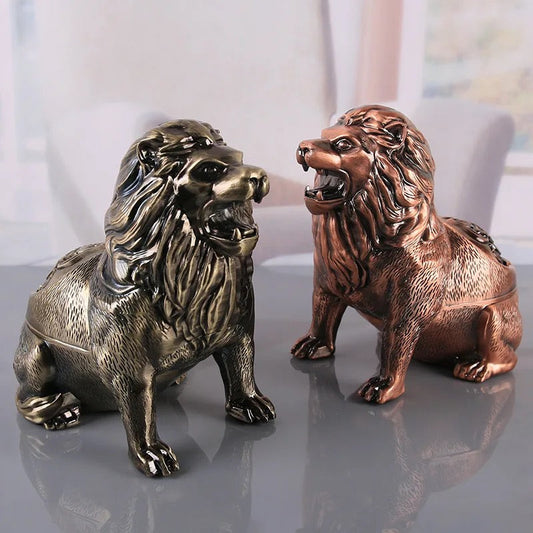 Creative Lion Smoking Accessories Metal Ashtry