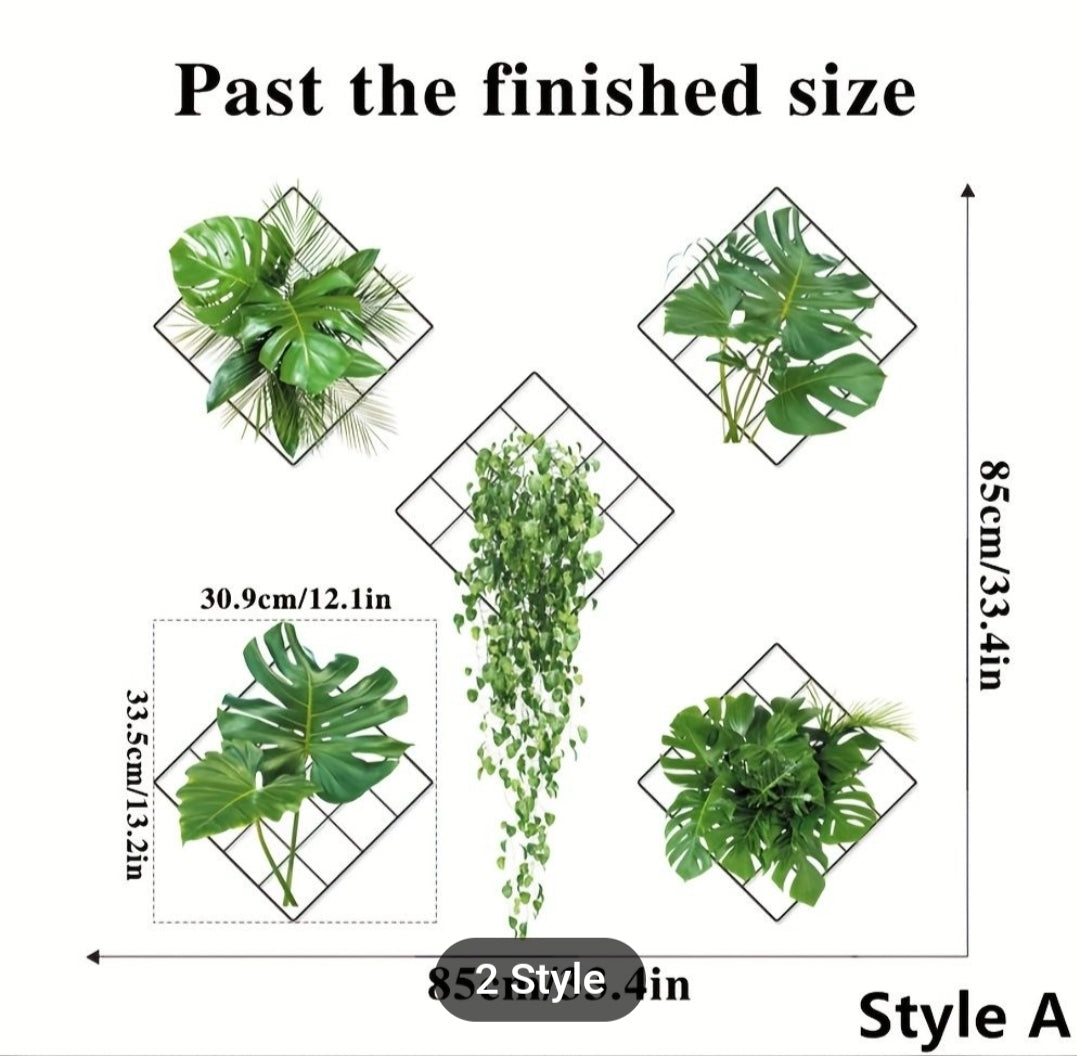 3D Green Plant Wall Stickers