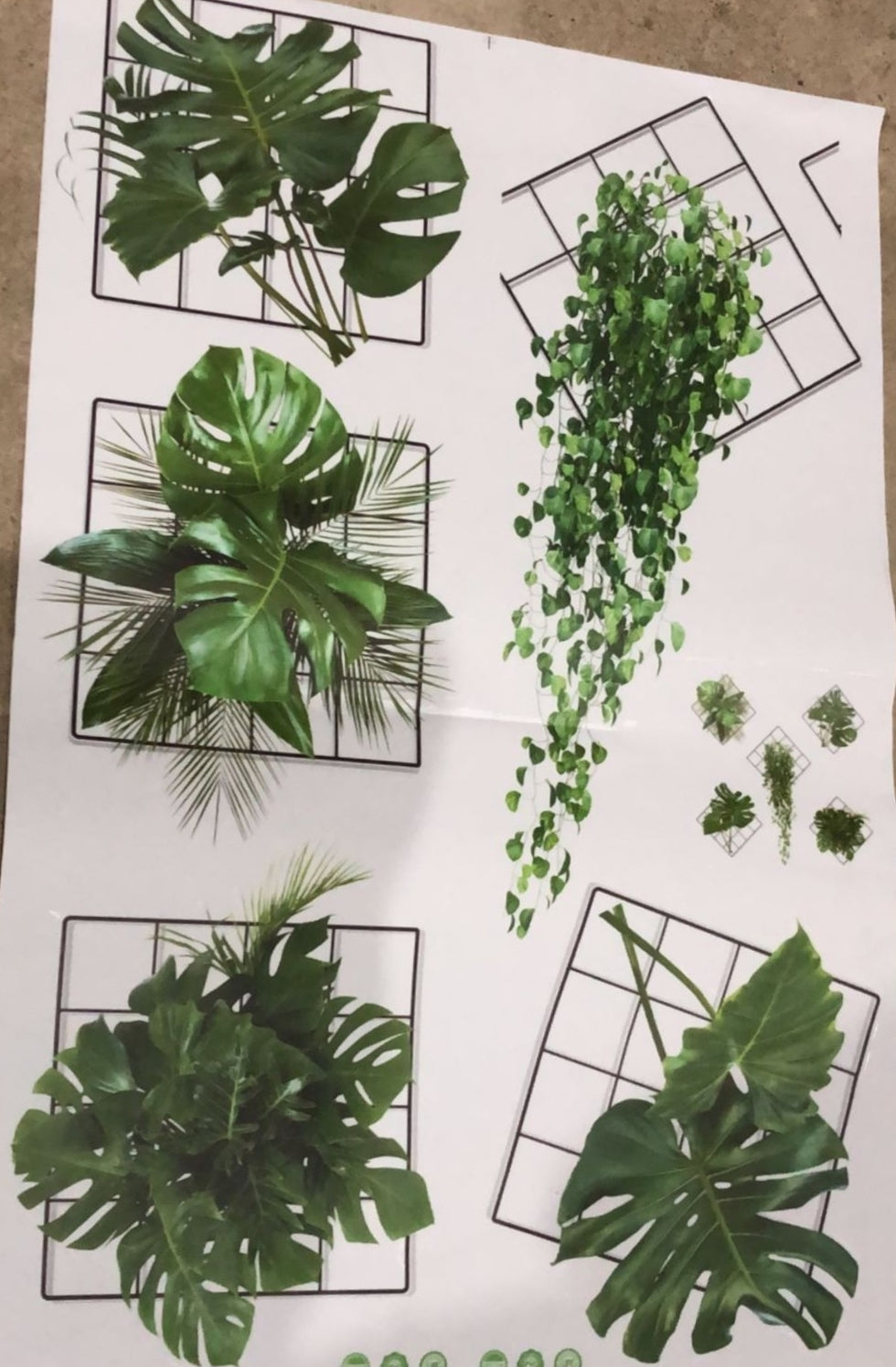 3D Green Plant Wall Stickers