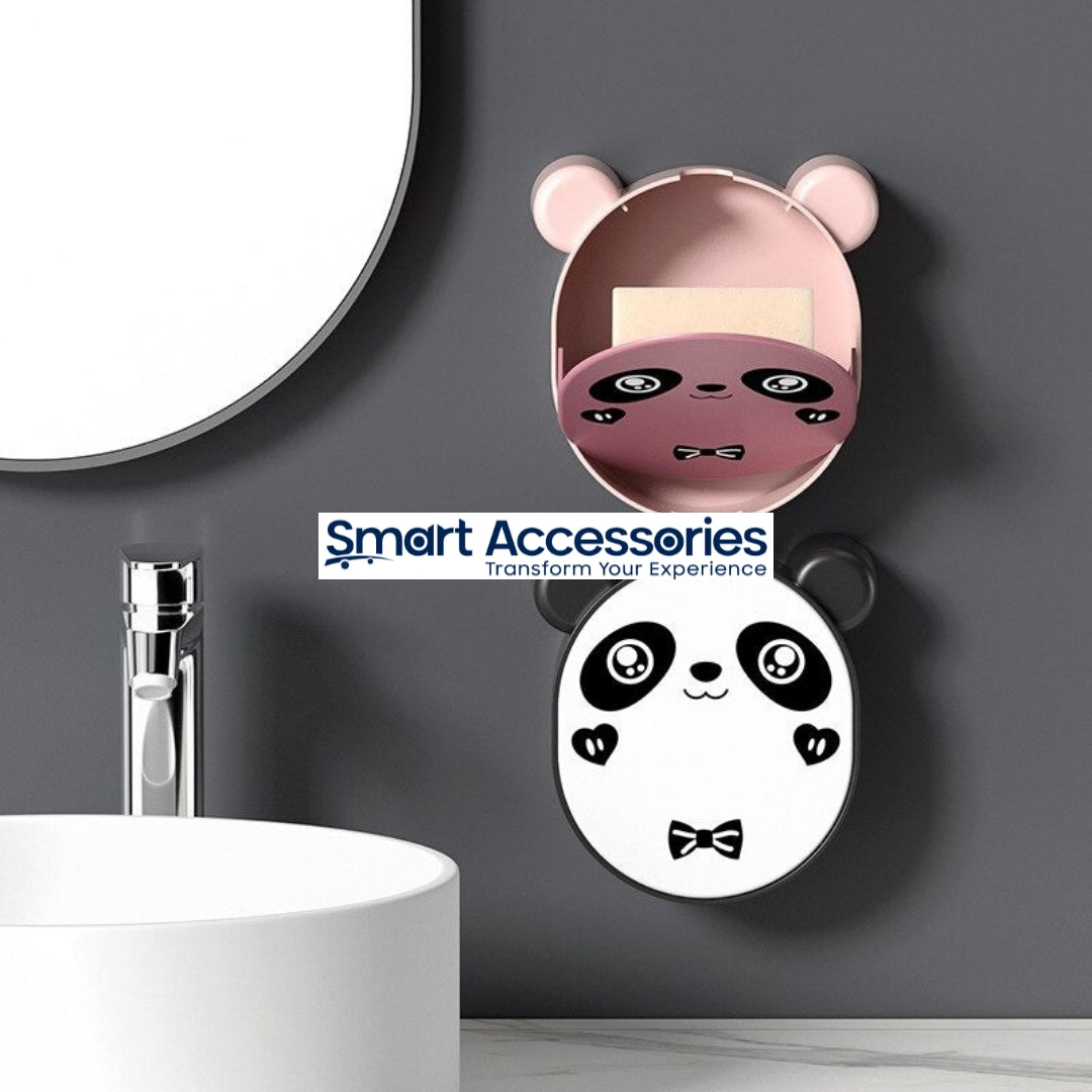 Cute Panda Wall Mounted Soap Box With Lid (Each)