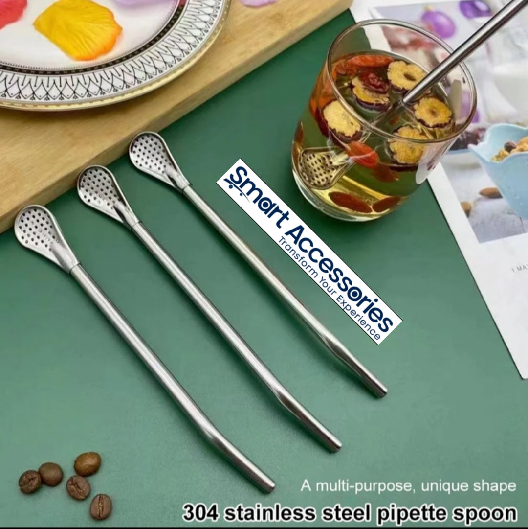 Stainless Steel Straw Spoon