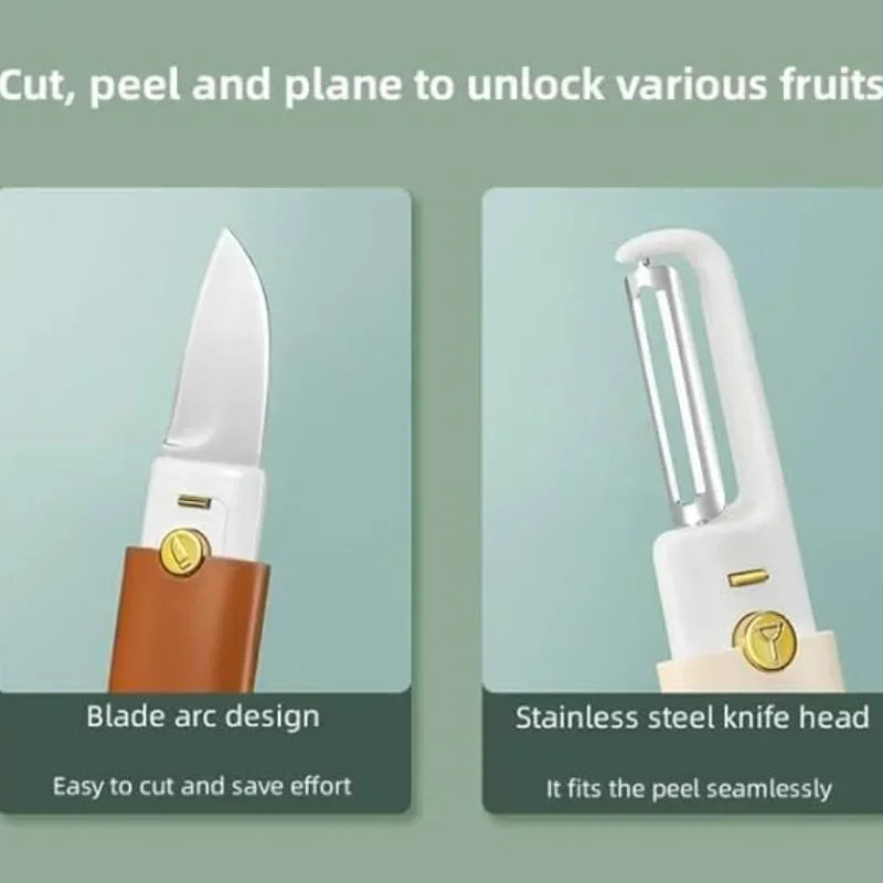 Portable Small 2 in 1 Fruit Knife & Peeler Set