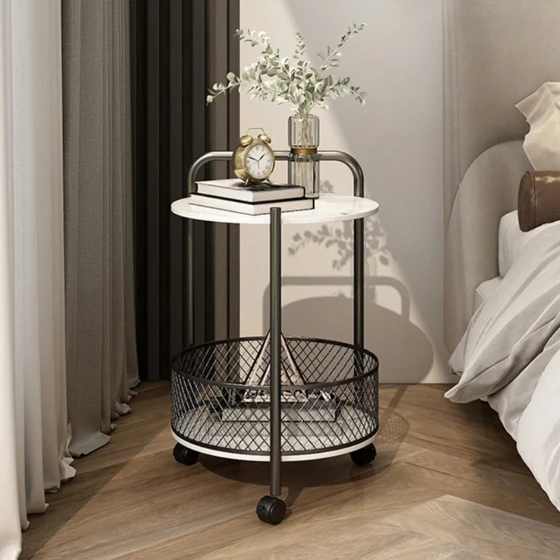 Sofa Side Table Storage Trolley