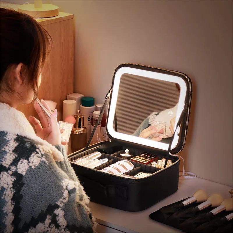 New Led Cosmetic Bag With Mirror