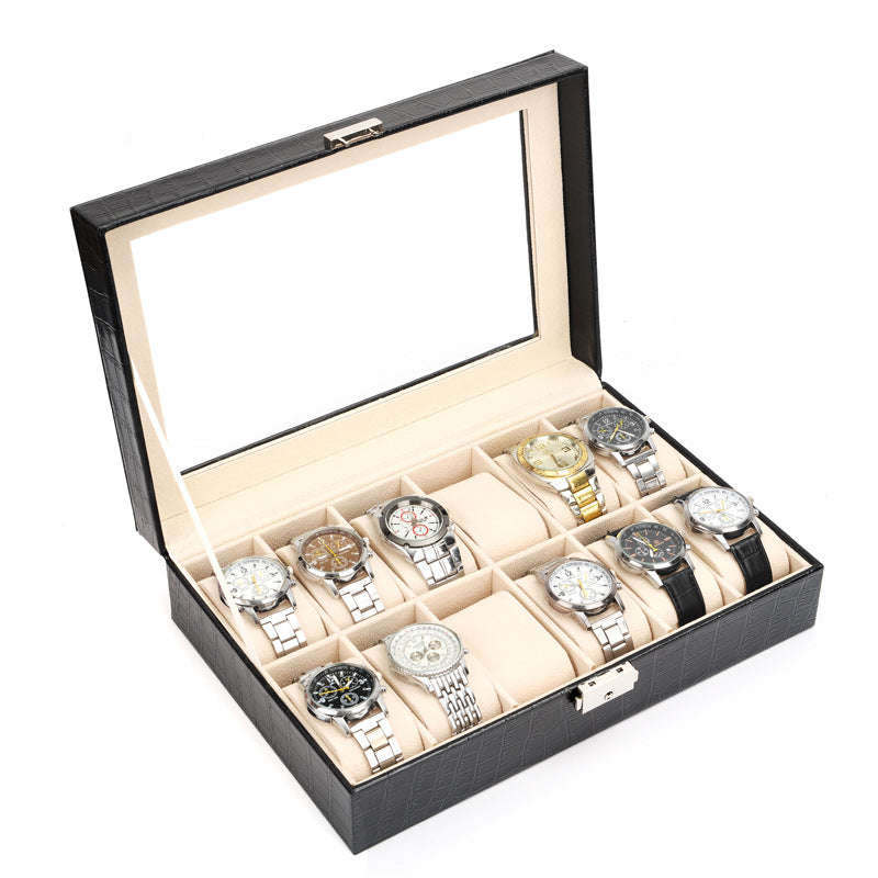 12 Slots Leather Watch Organizer