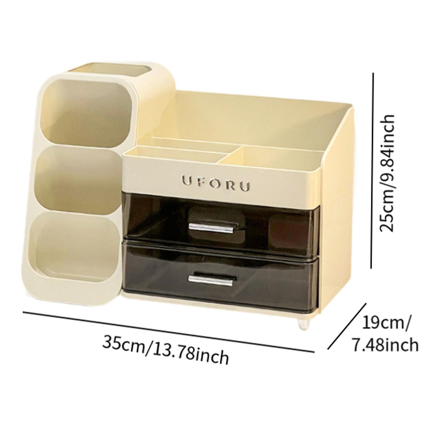 Luxury Cosmetic Box With Makeup Brush Organiser