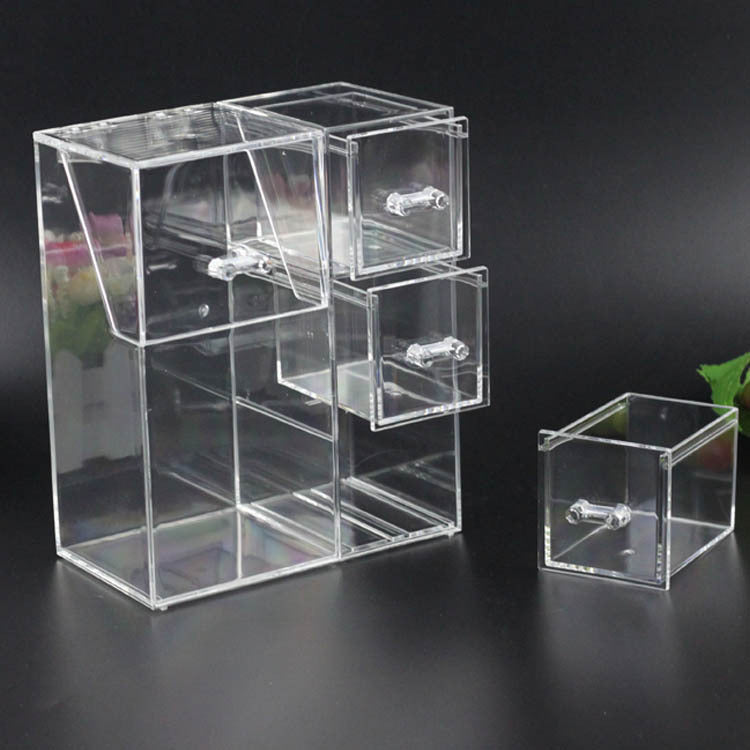 Glass Cosmetic And Makeup Brush Organiser