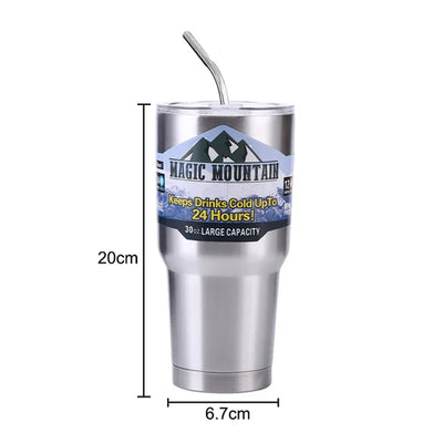 Stainless Steel Tumbler With Megnetc Lid