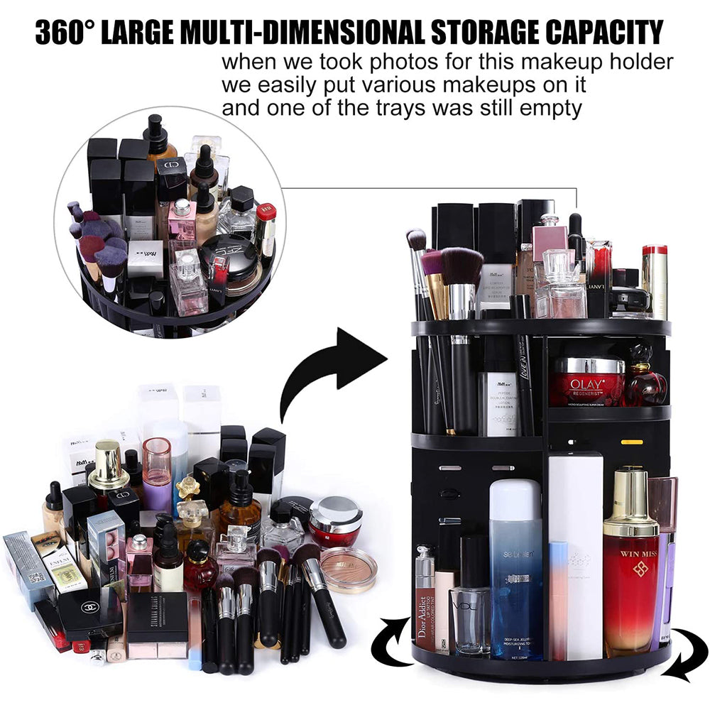 Large Capacity Rotating Cosmetic Organizer