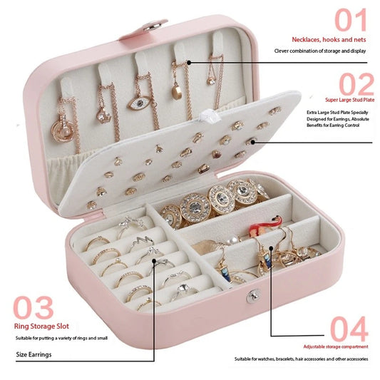 Medium sized leather jewellery organizer