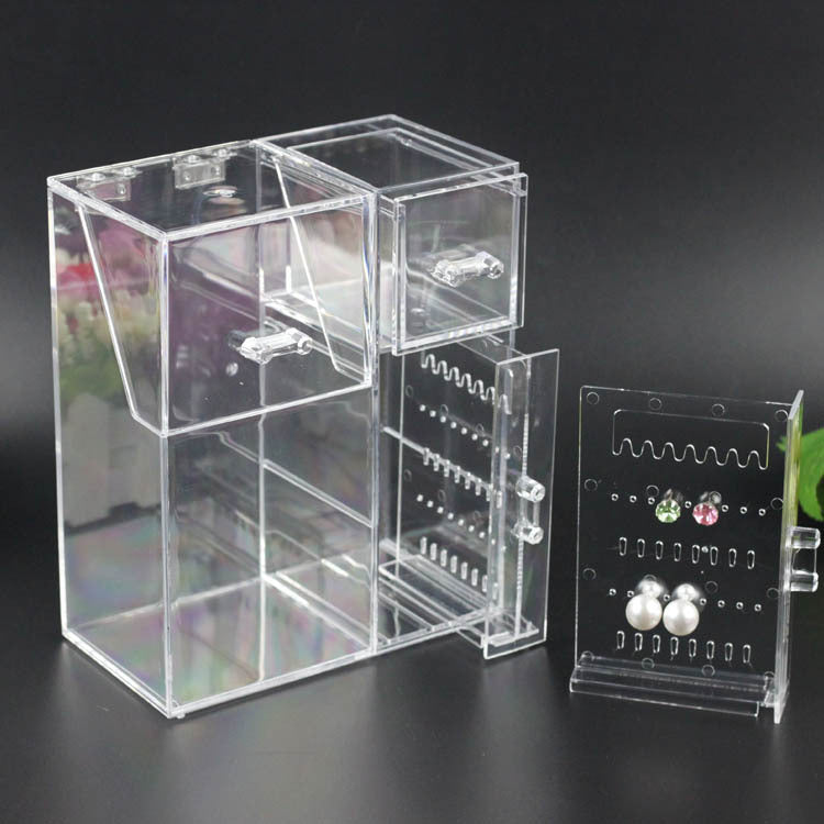 Glass Cosmetic And Makeup Brush Organiser