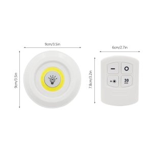 Set of 3 LED lamps with remote control, battery operated, for bathroom, kitchen, bedside table, wardrobe.