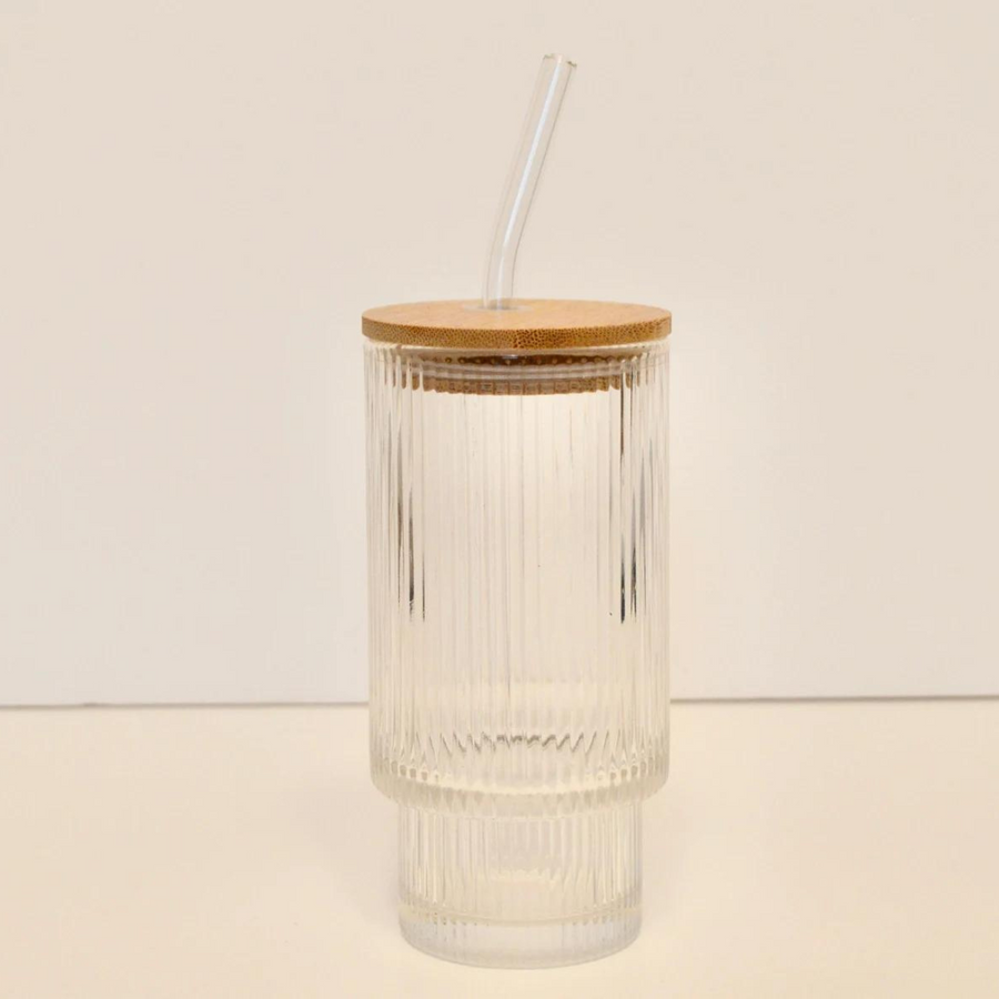 SPILL PROOF GLASS COFFEE TUMBLER MUG