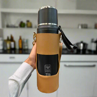 Stainless Steel Bottle With Leather Cover