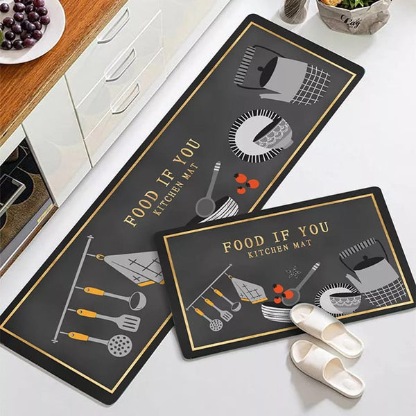 Anti slip Kitchen Floor Mat Set- Fresh Kitchen