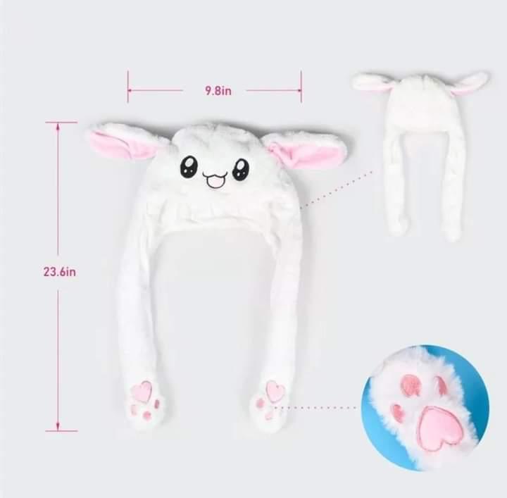 New Fashion Ear Moving Dancing Bunny Plush Scarf Cap Hat