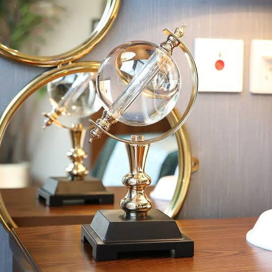 European Crystal Globe Decorative Item