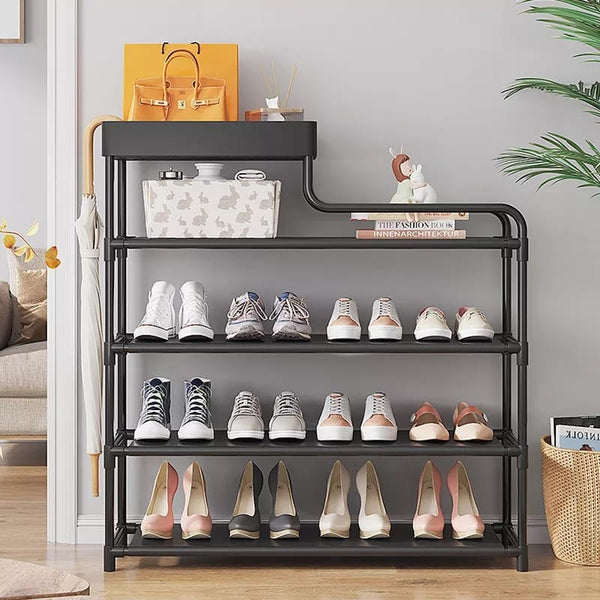 Adjustable Shoe Rack Organizer With Storage Shelf