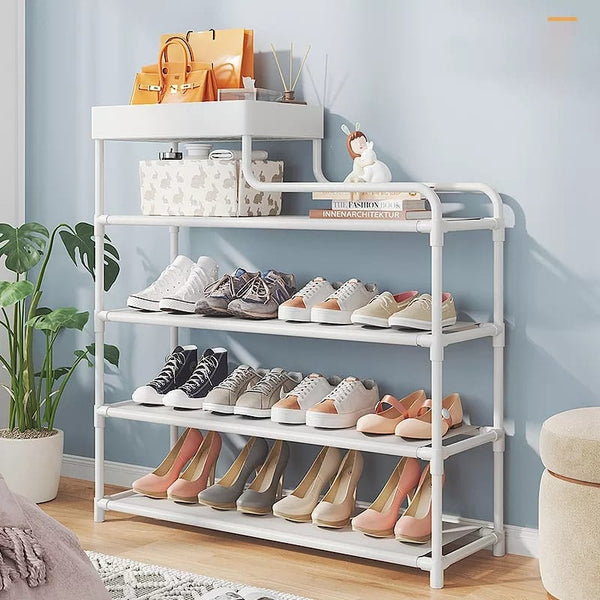 Adjustable Shoe Rack Organizer With Storage Shelf