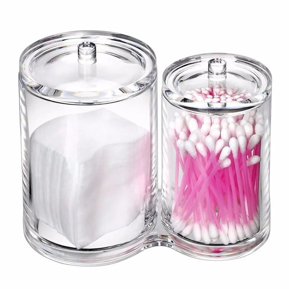 acrylic Multifunctional Home Decor For Cotton Swabs Organizer and Cotton Balls Storage