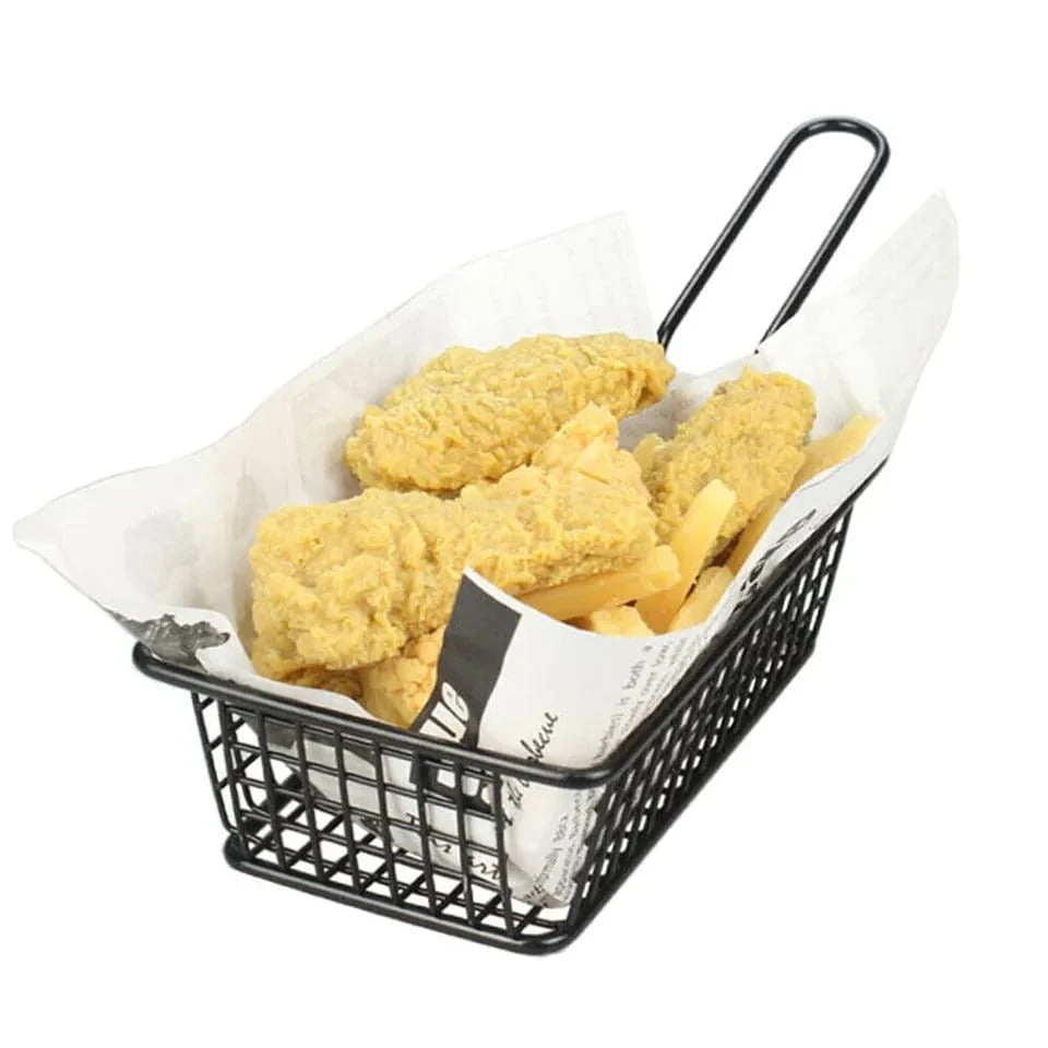 Mini Fry Basket Rectangle Stainless Steel