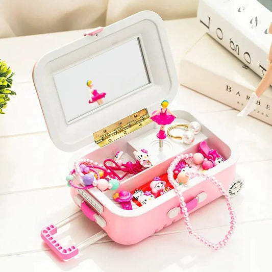 Mini Suitcase Shape Music | Jewellery Mini Storage Box