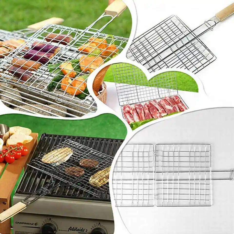 BAR B Q stainless steel fish and chicken grill