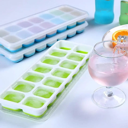 SILICONE ICE CUBE TRAY WITH LID