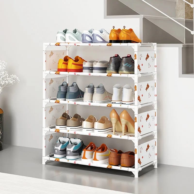 Multipurpose Foldable Printed Shoe Rack