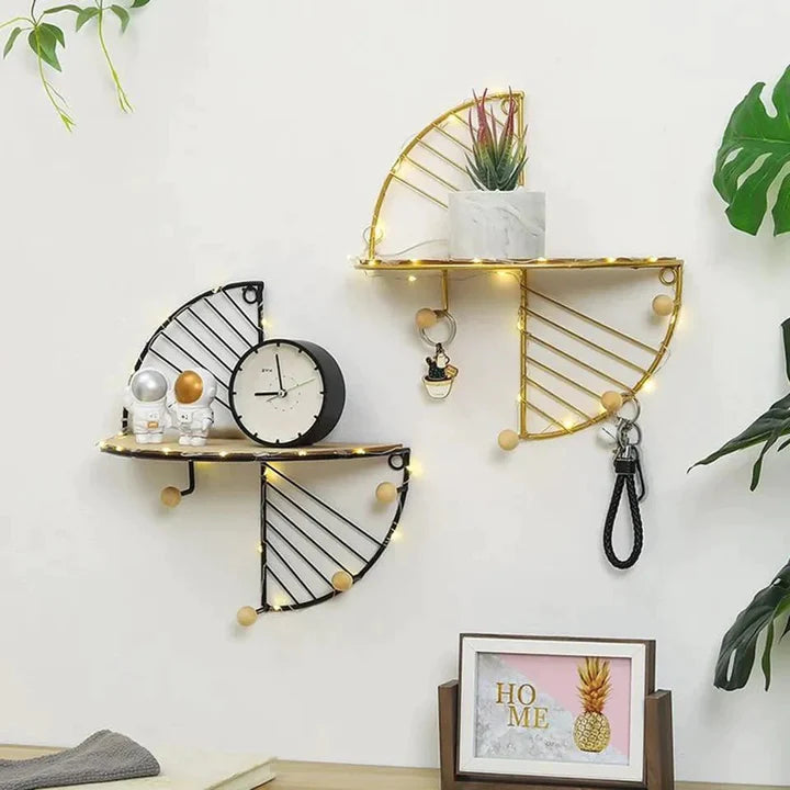 CREATIVE WALL STORAGE SHELF WITH HOOK