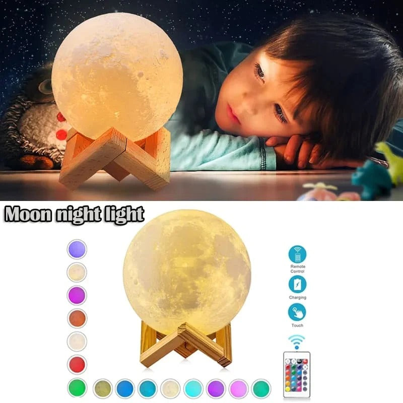 16 Colours 3D Moon Night Lamp