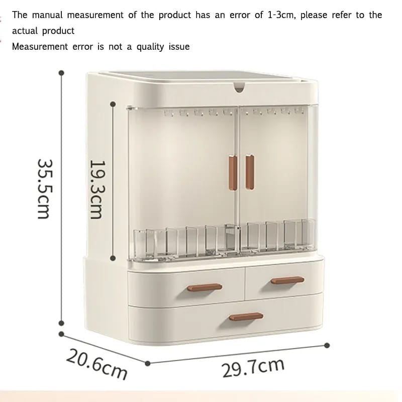 Cosmetic Storage Makeup Box With Mirror Led Light