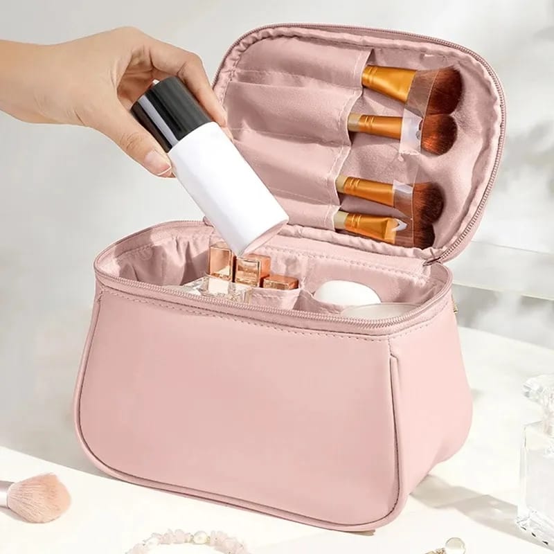 Makeup Bag, Portable Cosmetic Bag, Large Capacity Travel Makeup Organizer