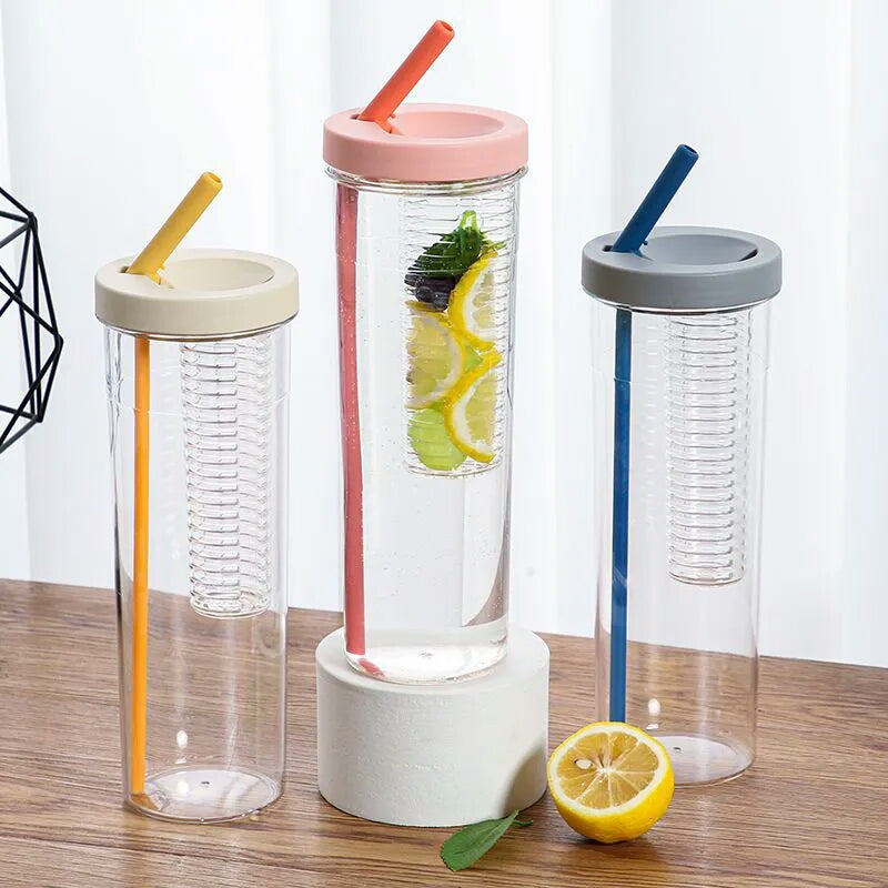 700ml Fruit Infuser Water Bottle Portable Sports Lemon Juice Bottle