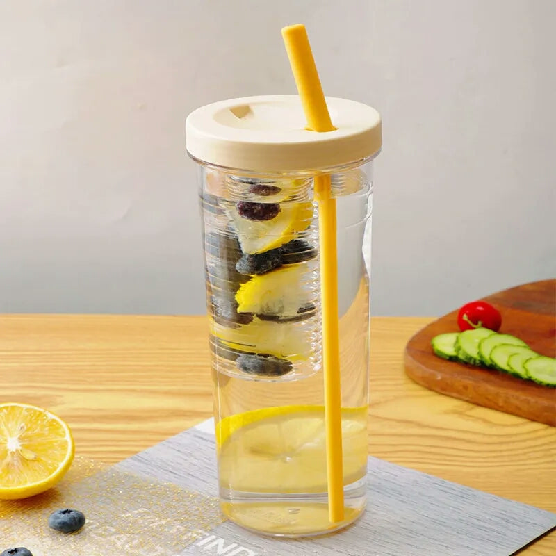 700ml Fruit Infuser Water Bottle Portable Sports Lemon Juice Bottle