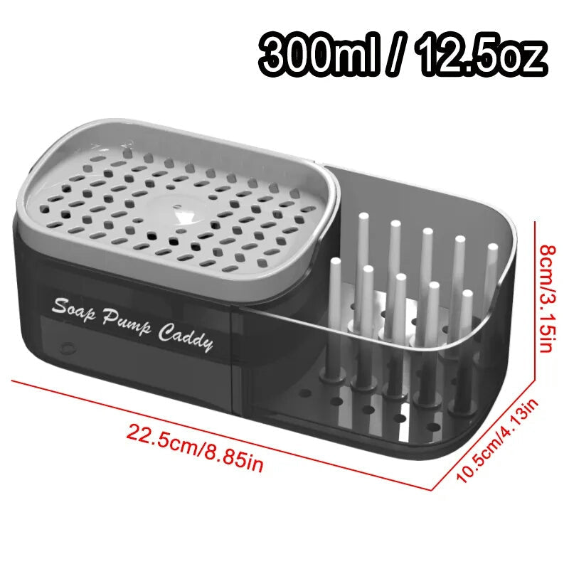 New Sponge Soap Dish Kitchen Cleaning Storage Holder Dish Brush Pot Detergent Dispenser