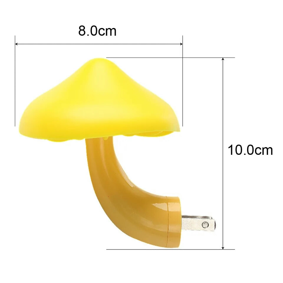 Mushroom Wall Lamp with Led Night Light