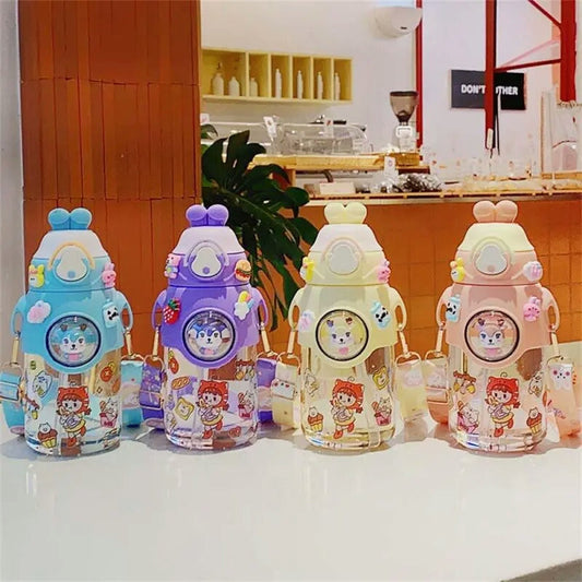 750ml New Summer Water Bottles High Color Value Cute Rabbit Suction Cup