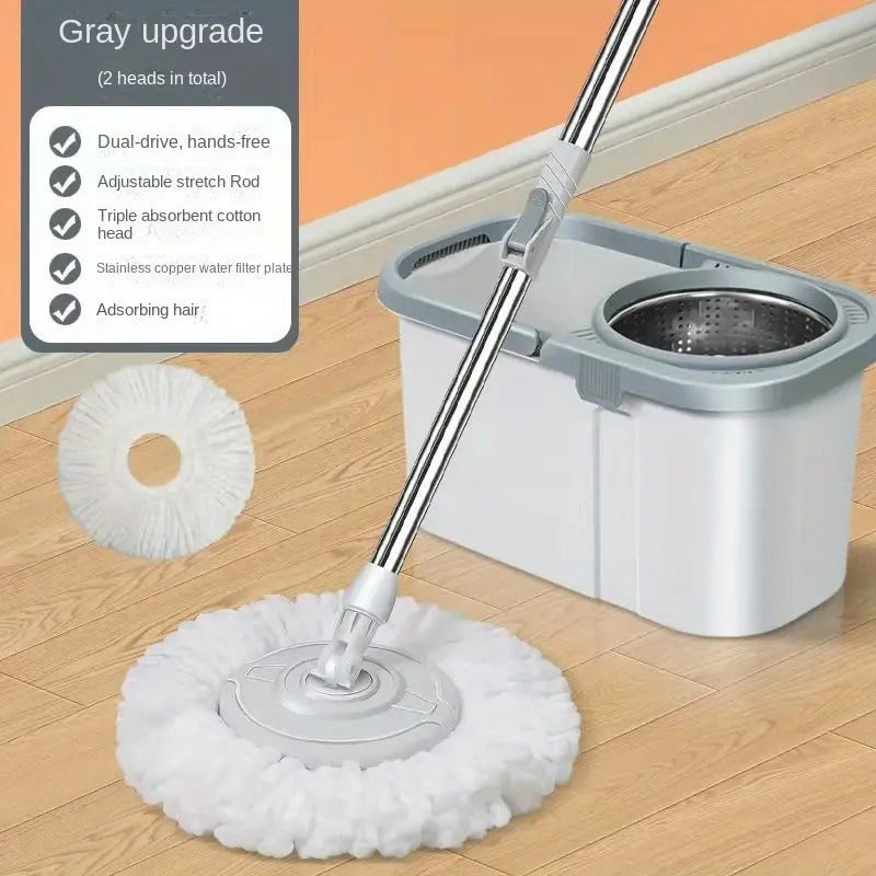 Rectangular Automatic Spin Mop, Hand Free Floor Cleaning Microfiber Mop