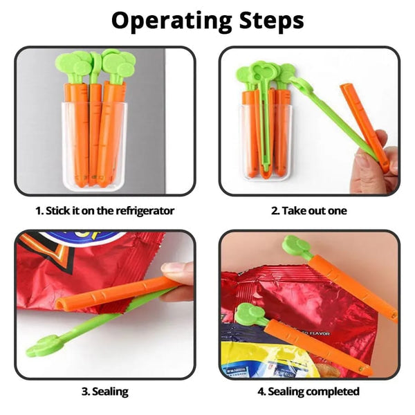 5pcs Carrot Sealing Clips