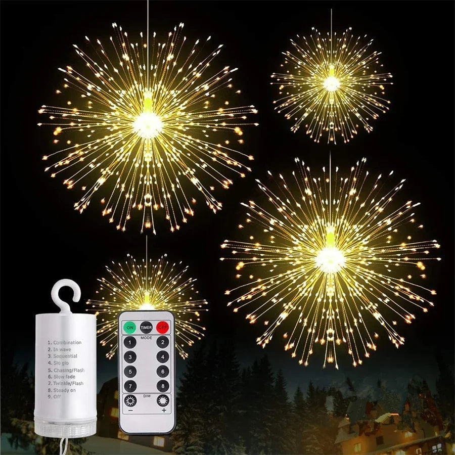 Outdoor Firework Light Starburst Light Battery Operated with remote