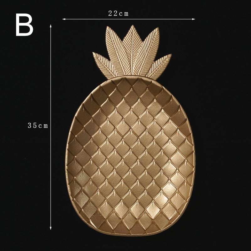 Golden Pineapple Dessert Serving Tray