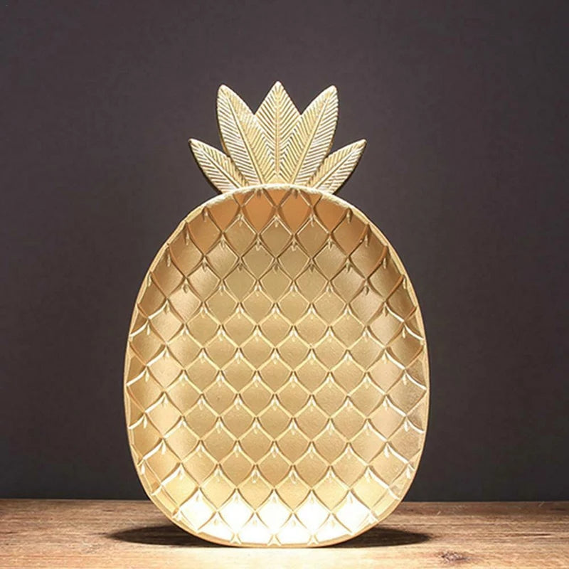 Golden Pineapple Dessert Serving Tray