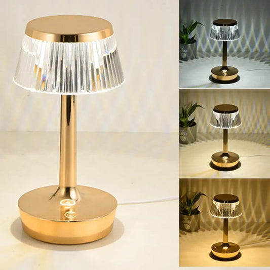 Crystal Projection Desk Lamp Charging Touch