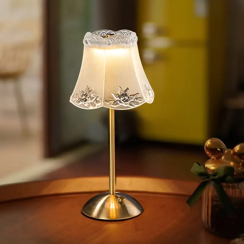 Metal Crystal LED Table Lamp, 3 Level Brightness Table Lamp