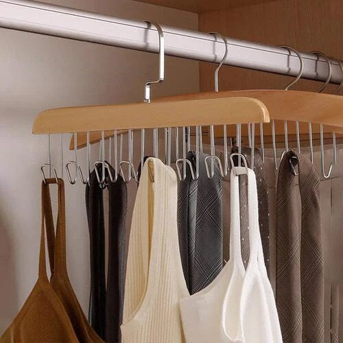 Wooden Sling Hanger 8 Hooks Organizer