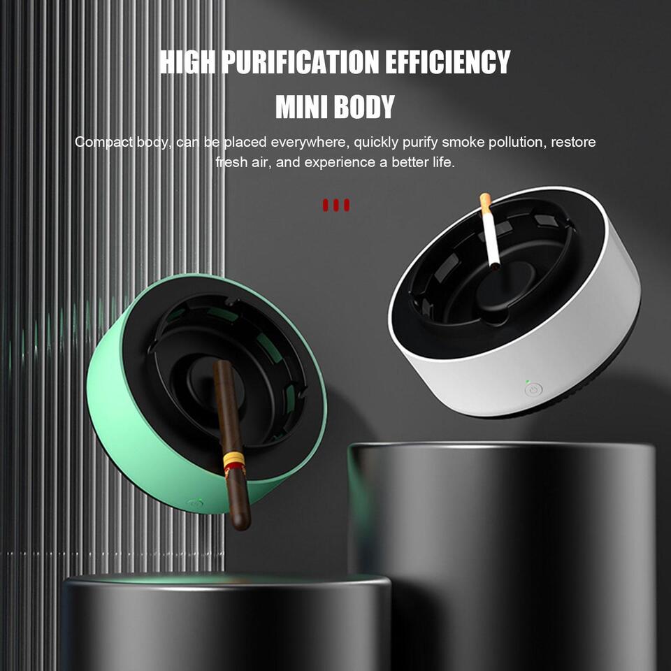 Smart Smoke Ashtray, Smoke Removal Air Purification Ashtray,