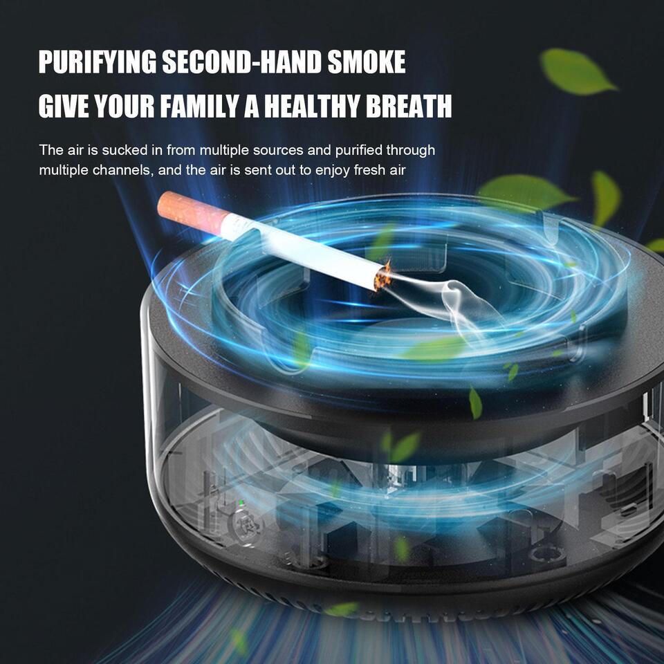 Smart Smoke Ashtray, Smoke Removal Air Purification Ashtray,