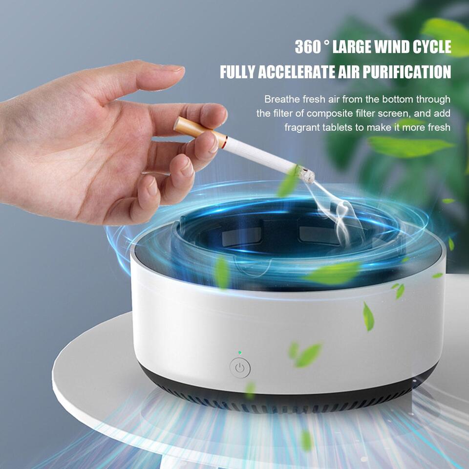 Smart Smoke Ashtray, Smoke Removal Air Purification Ashtray,