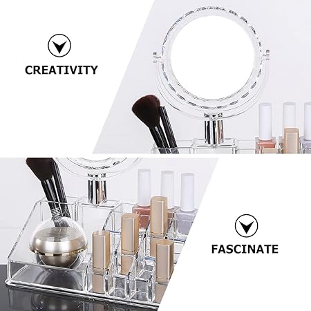 Acrylic Makeup Organizer with  Mirror